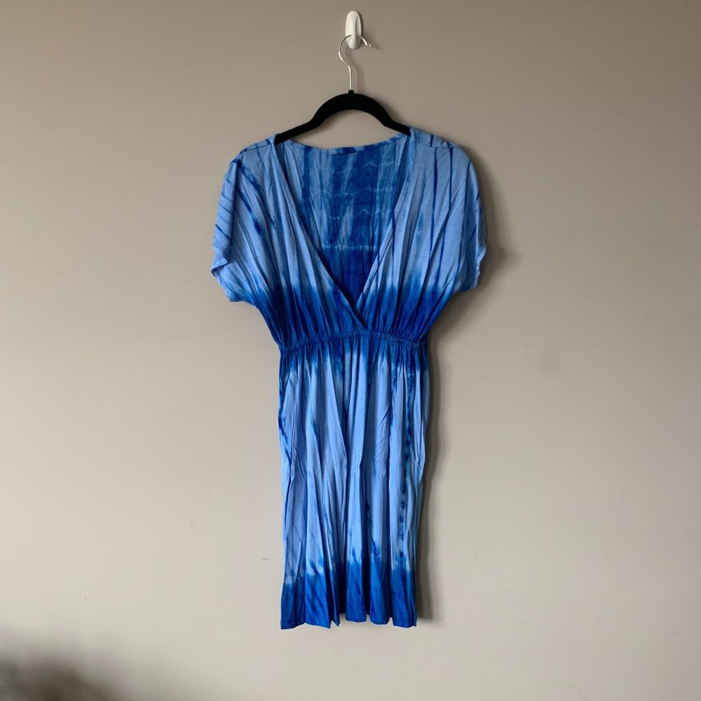 Summer Dress (short sleeve) - Blue Tye-Dye